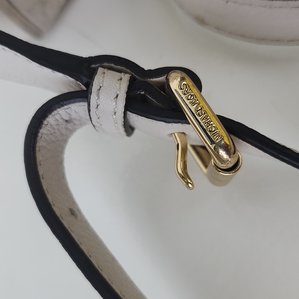 Michael Kors‎ Satchel Crossbody Bag Pebbled Ivory Leather Light Cream - Picture 5 of 15